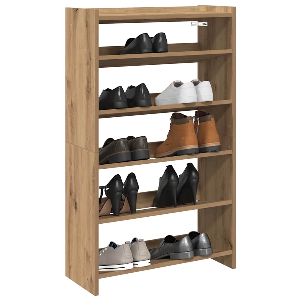 vidaXL Shoe Rack Artisan Oak 60x25x100 cm Engineered Wood vidaXL.co.uk