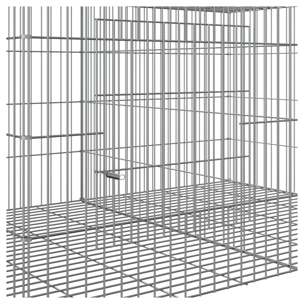 vidaXL 6-Panel Rabbit Cage 327x79x54 cm Galvanised Iron