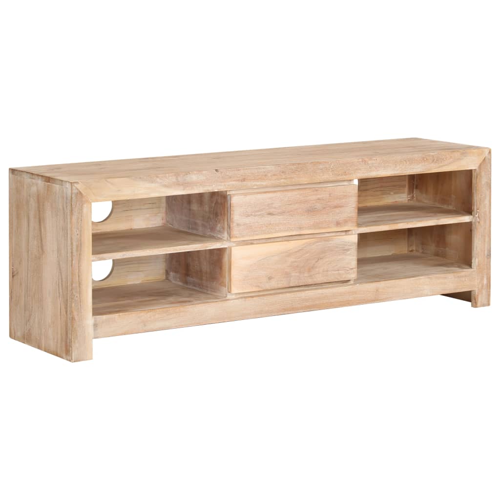 vidaXL TV Cabinet Solid Acacia Wood 120x30x40 cm Light Brown