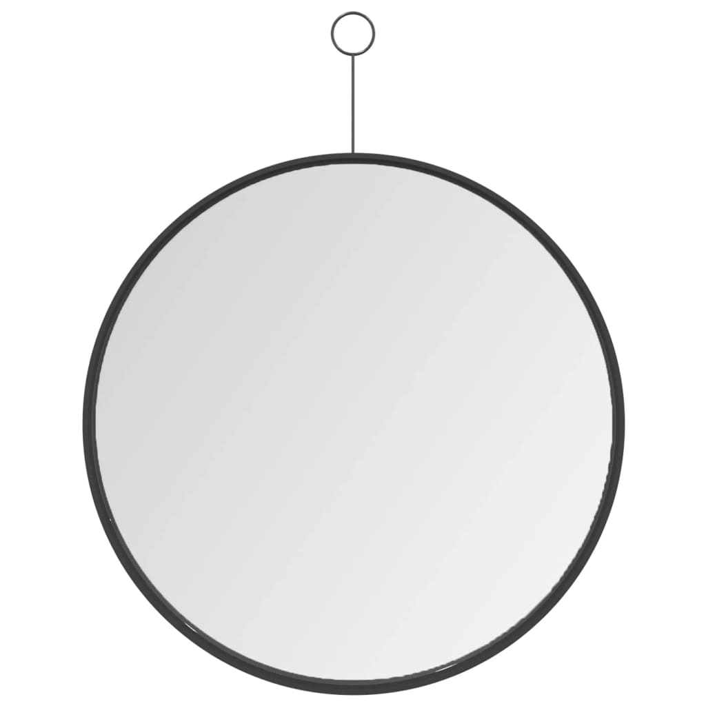 vidaXL Hanging Mirror with Hook Black 40 cm