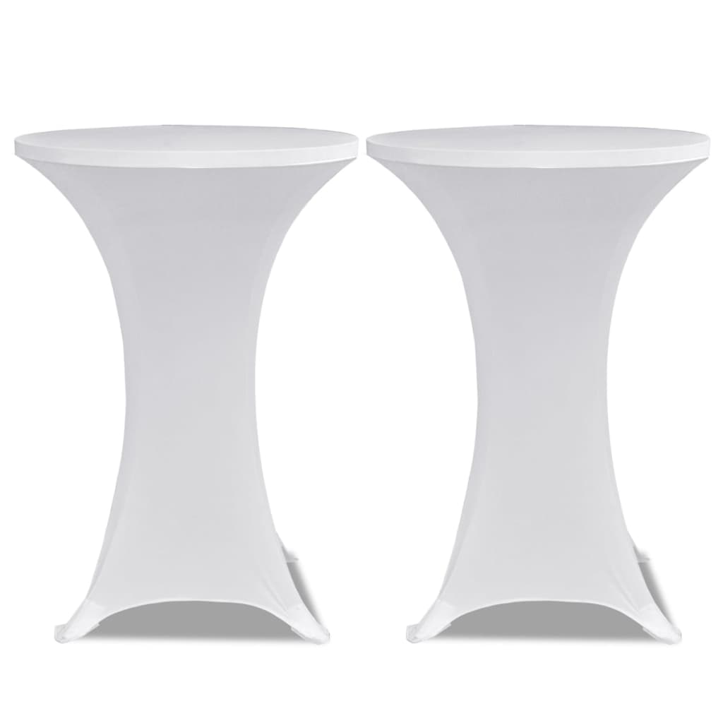 vidaXL Standing Table Cover Ø60 cm White Stretch 4 pcs