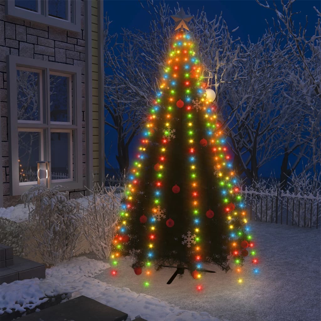 vidaXL Christmas Tree Net Lights with 250 LEDs Colourful 250 cm