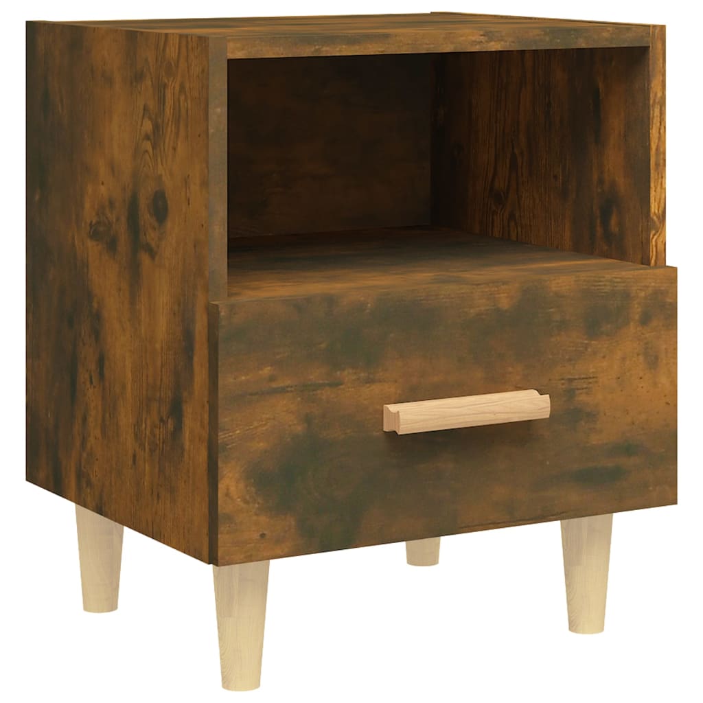 vidaXL Bedside Cabinet Smoked Oak 40x35x47 cm