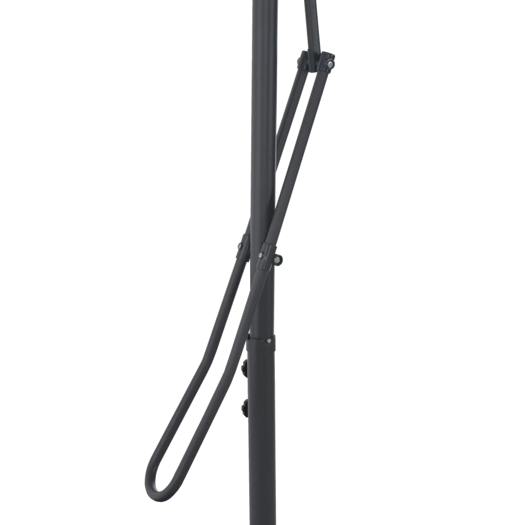 vidaXL Outdoor Parasol with Steel Pole Black 250x250x230 cm