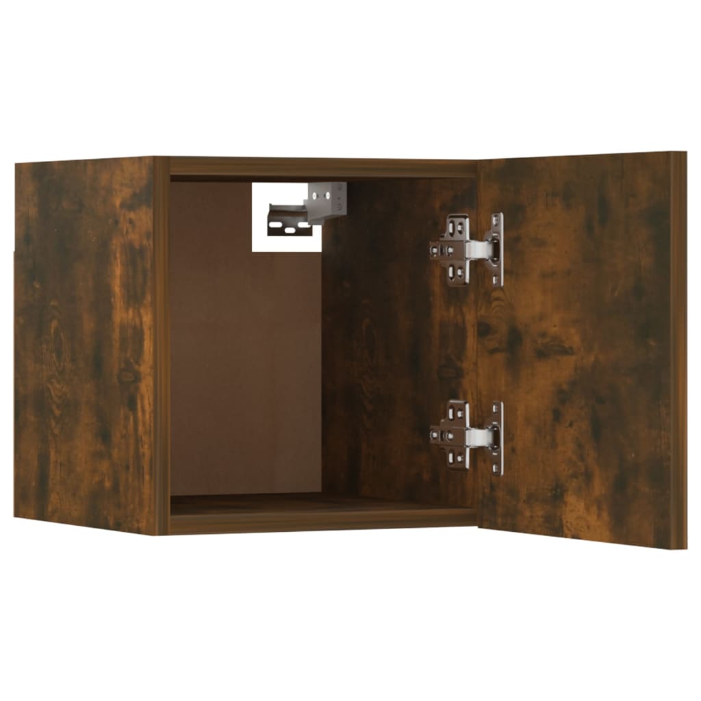 vidaXL Wall Mounted TV Cabinet Smoked Oak 30.5x30x30 cm