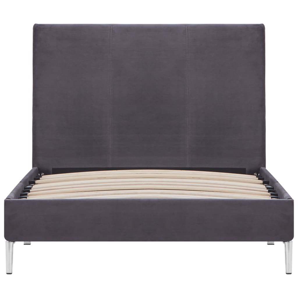 vidaXL Bed Frame Grey Fabric 90x200 cm