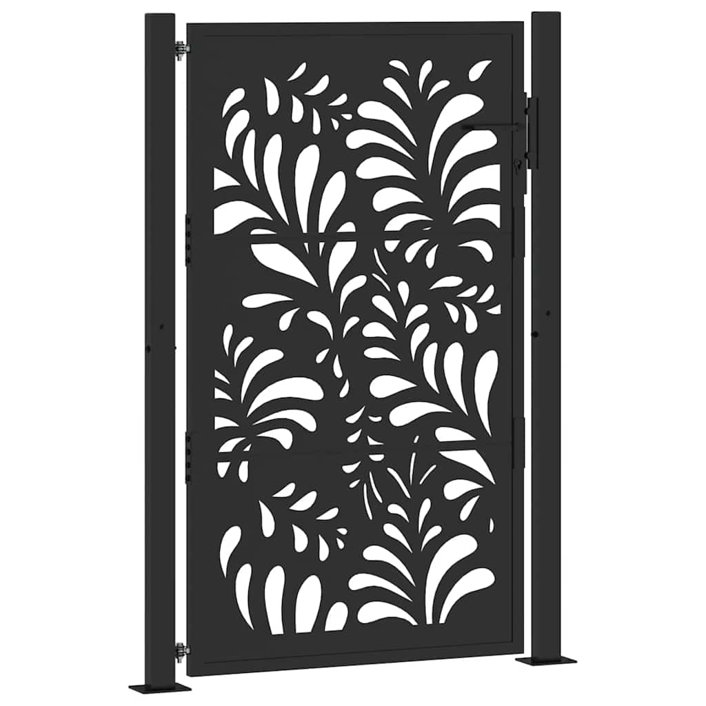 Garden Gate,Fence Gate Black 105x155 Cm Steel Light Design VSVS418709 - View #14