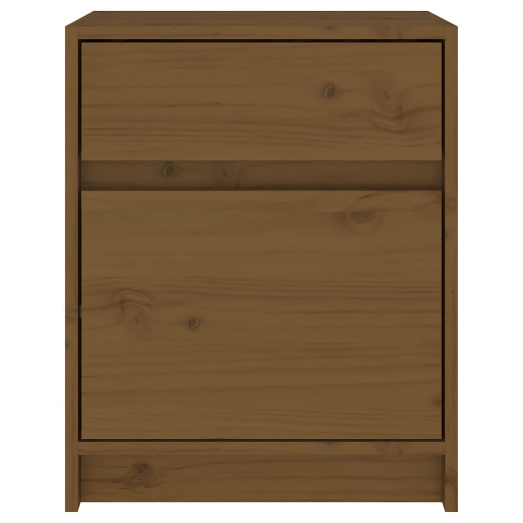 vidaXL Bedside Cabinet Honey Brown 40x31x50 cm Solid Pinewood