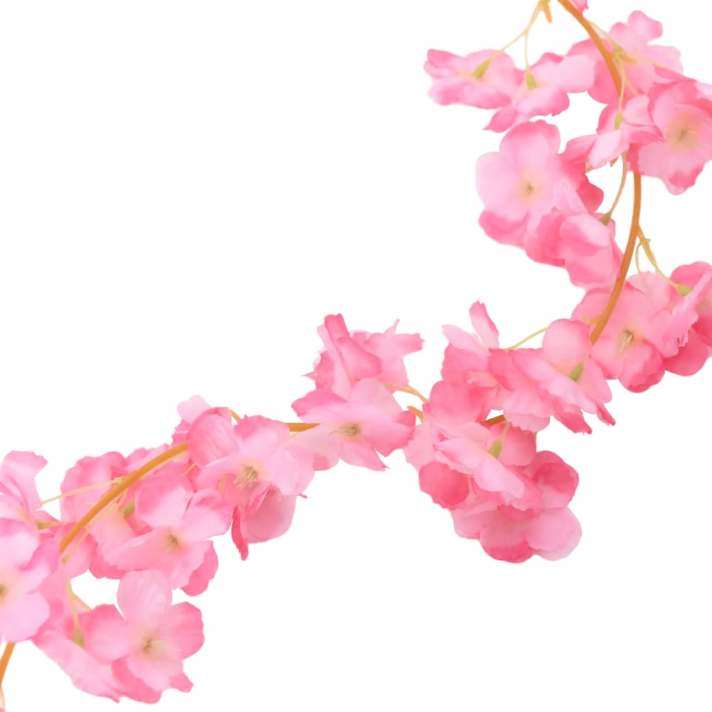 vidaXL Artificial Flower Garlands 6 pcs Dark Pink 180 cm