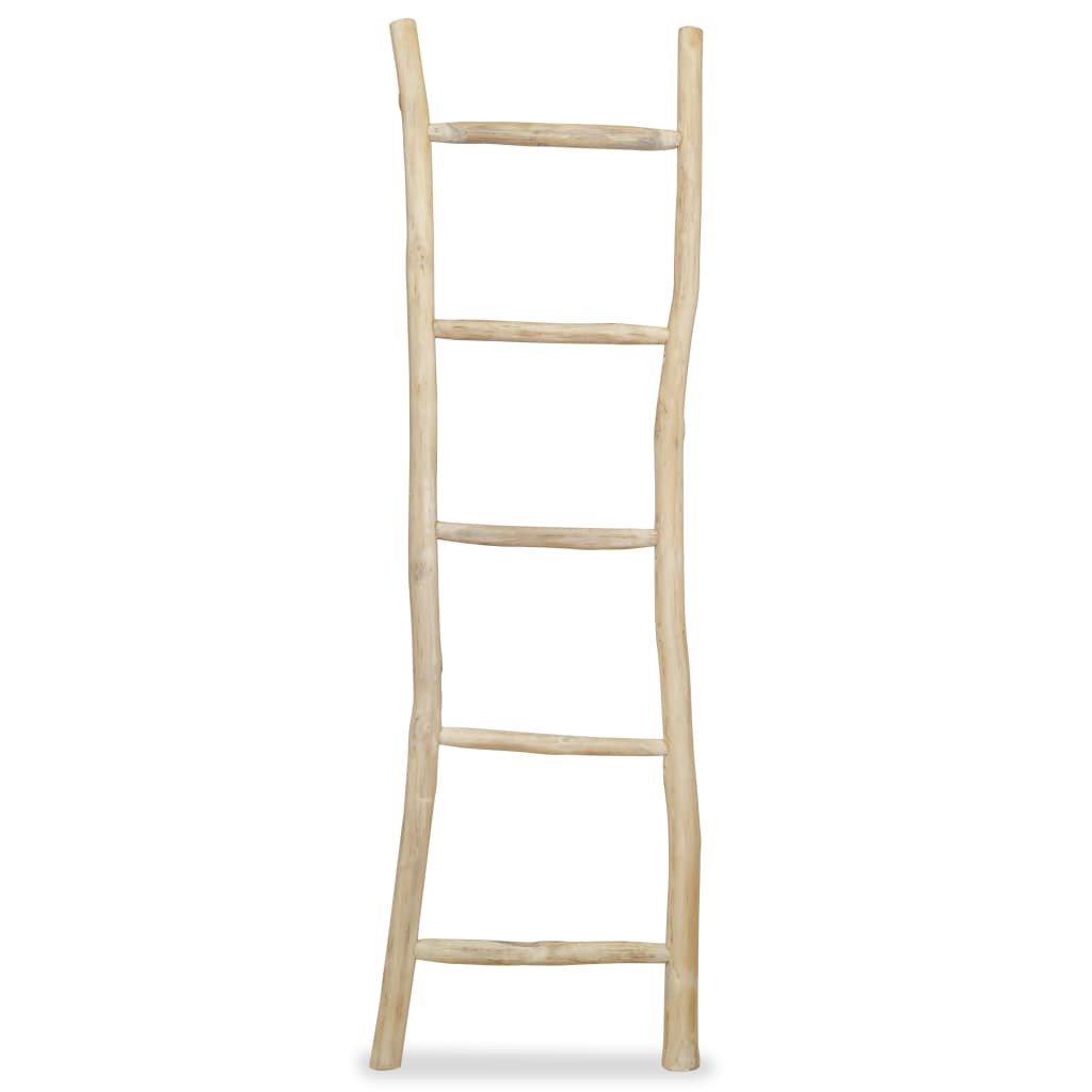 vidaXL Towel Ladder with 5 Rungs Teak 45x150 cm Natural