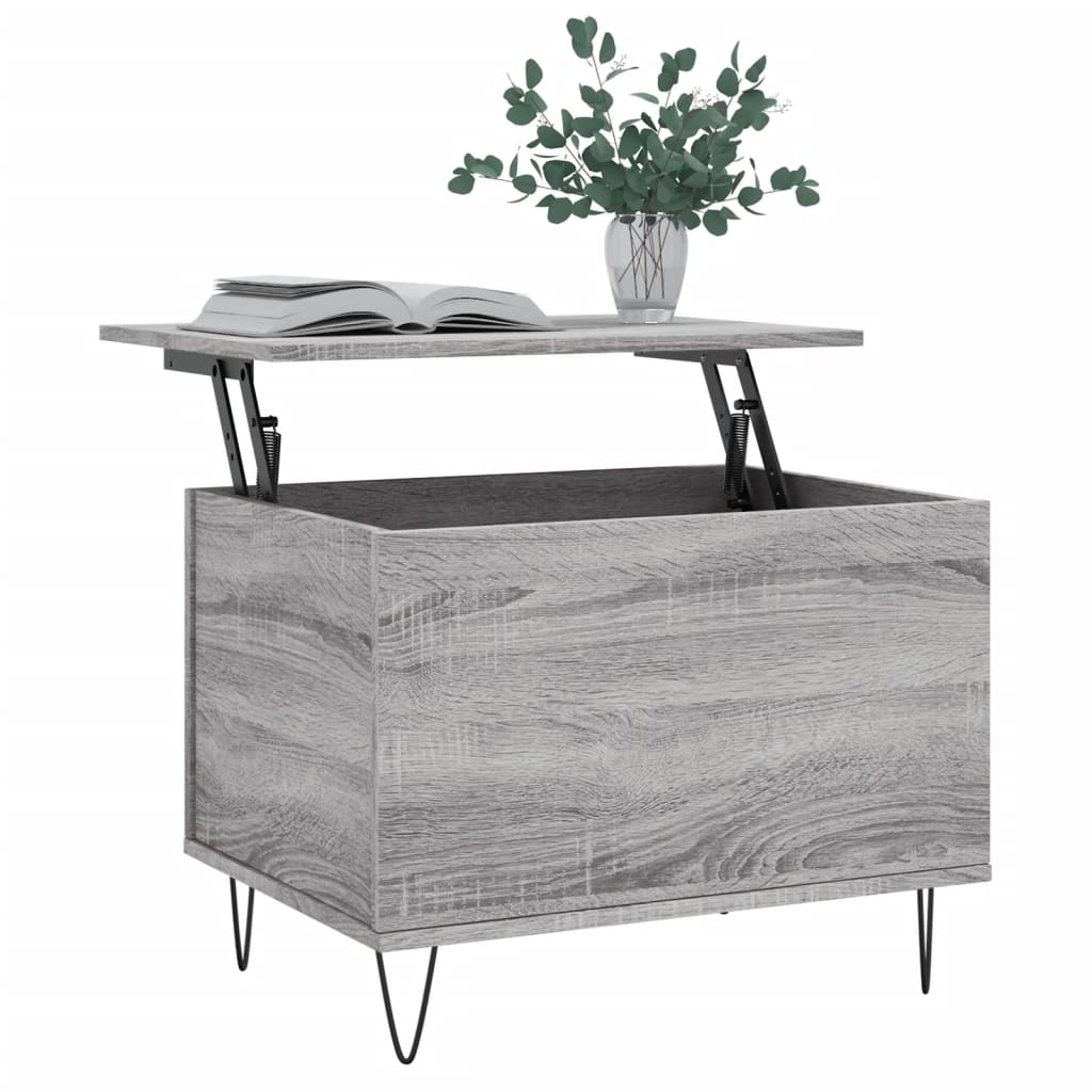 vidaXL Coffee Table Grey Sonoma 60x44.5x45 cm Engineered Wood