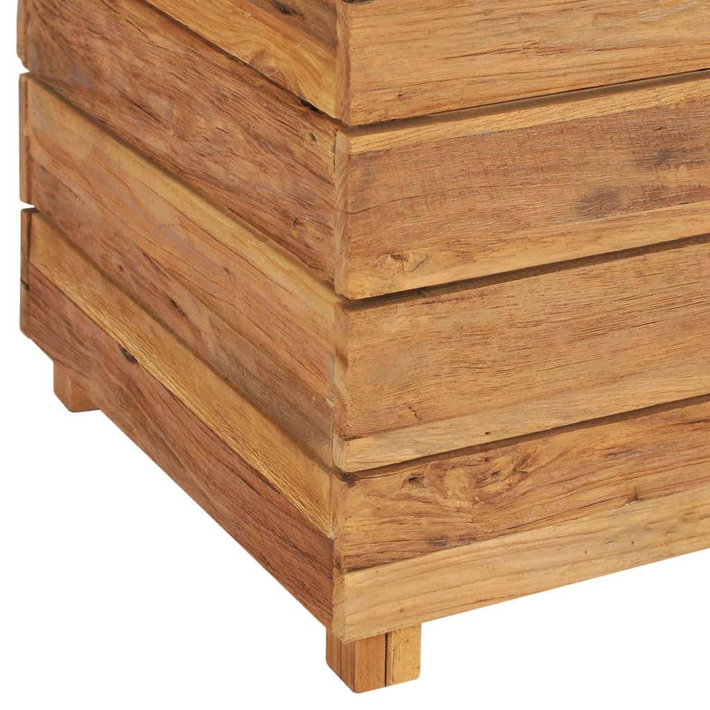 vidaXL Raised Bed 150x40x72 cm Solid Wood Teak and Steel