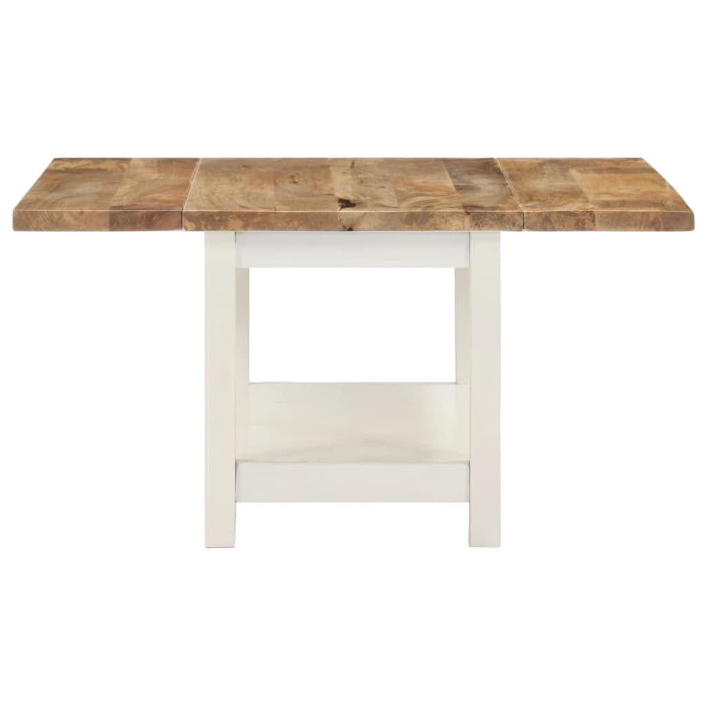 vidaXL Extendable Coffee Table White 90x(45-90)x45 cm Solid Mango Wood