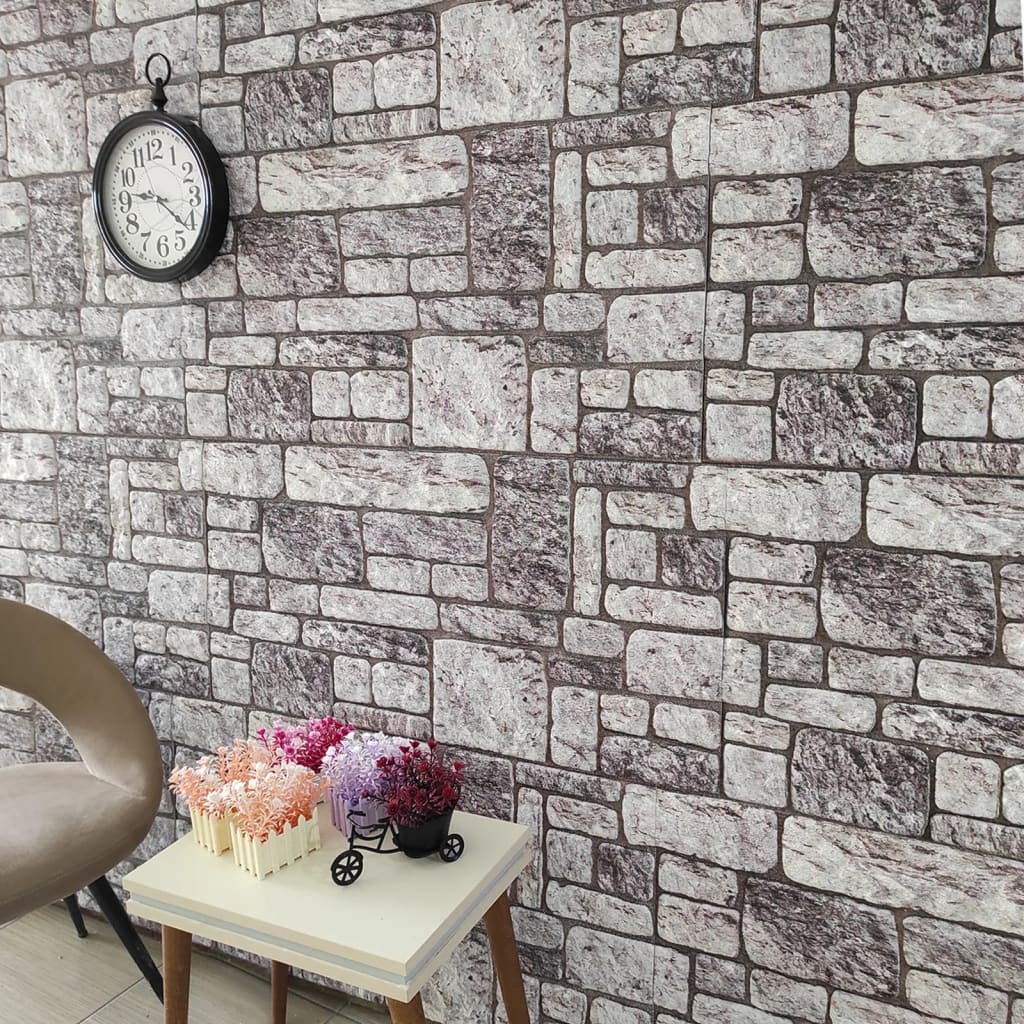 vidaXL 3D Wall Panels with Light Grey Brick Design 10 pcs EPS