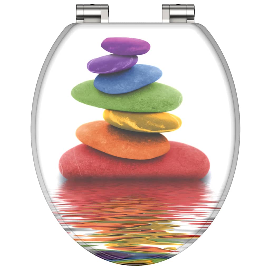 SCHÜTTE Toilet Seat with Soft-Close COLORFUL STONES
