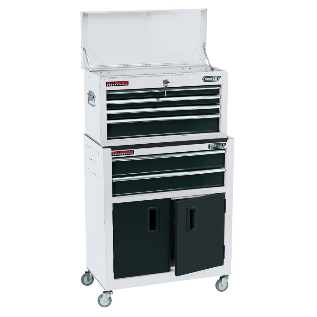Draper Tools Combo Roller Cabinet and Tool Chest 61.6x33x99.8 cm White