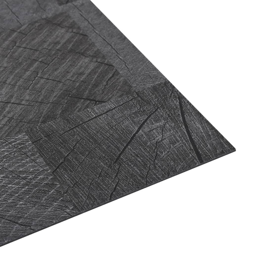 vidaXL PVC Flooring Plank Self-adhesive 5.11 m² Wood Structure Grey