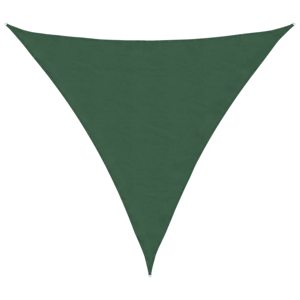 vidaXL Sunshade Sail Oxford Fabric Triangular 4x4x4 m Dark Green