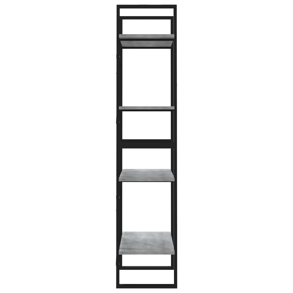 vidaXL 4-Tier Book Cabinet Grey Sonoma 60x30x140 cm Engineered Wood