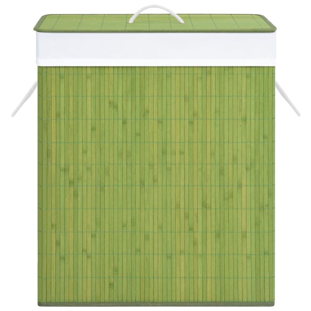 vidaXL Bamboo Laundry Basket Green 83 L