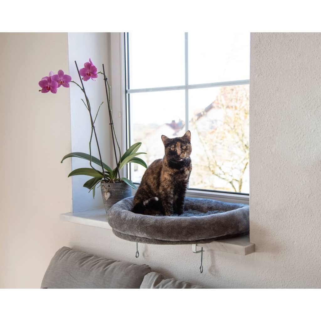 Kerbl Cat Window Bed 55x35x10 cm Grey