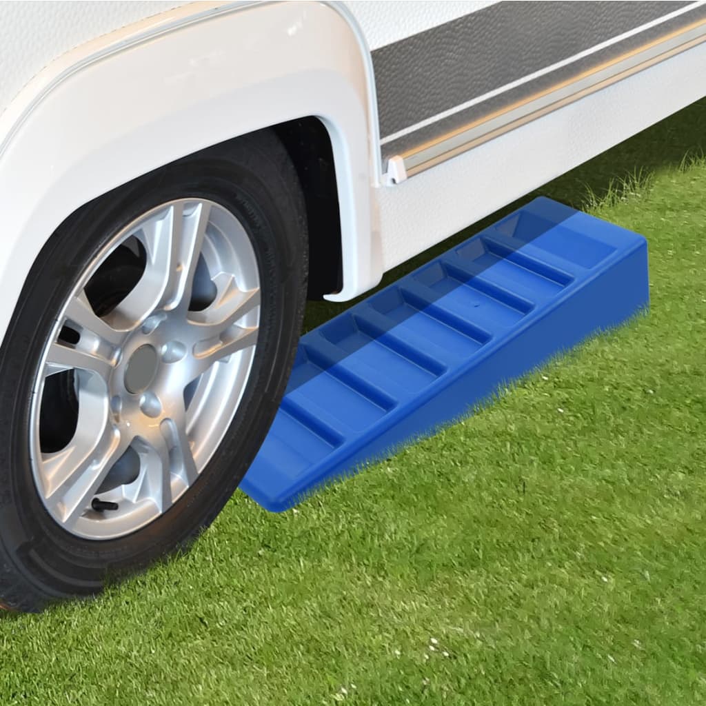 ProPlus 2-Piece Caravan Leveller Set 75mm Plastic Blue