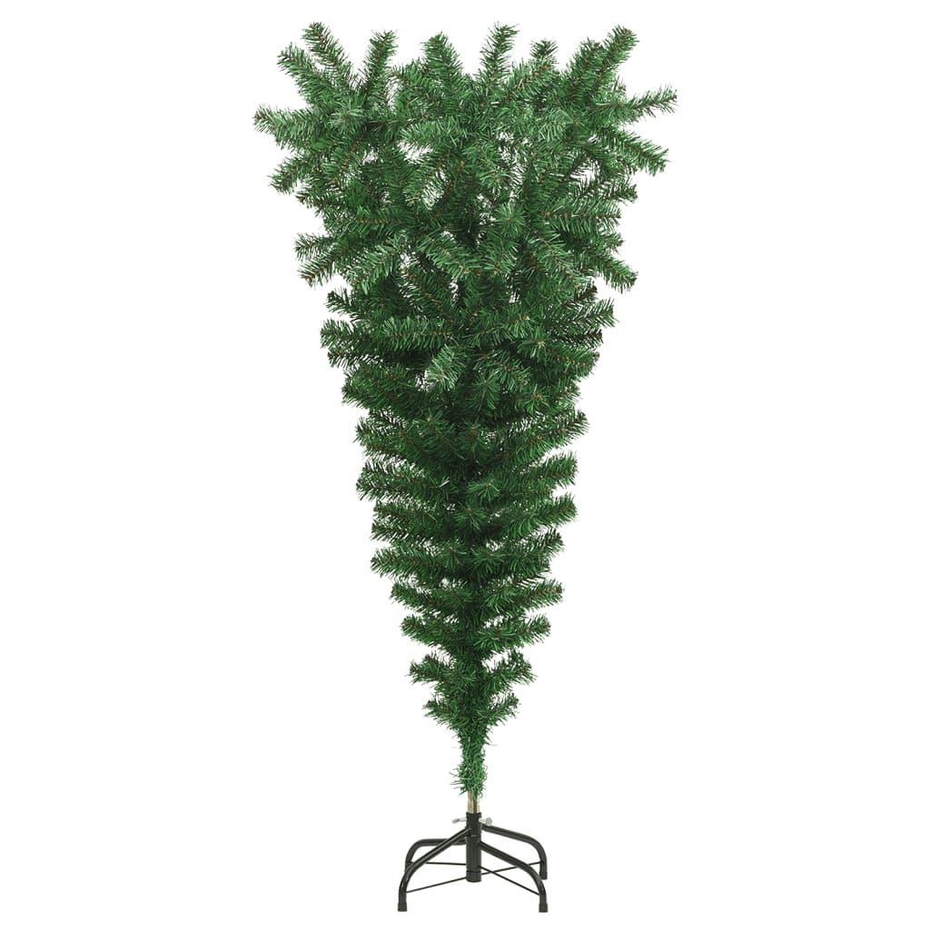 vidaXL Upside-down Artificial Christmas Tree with Stand Green 150 cm