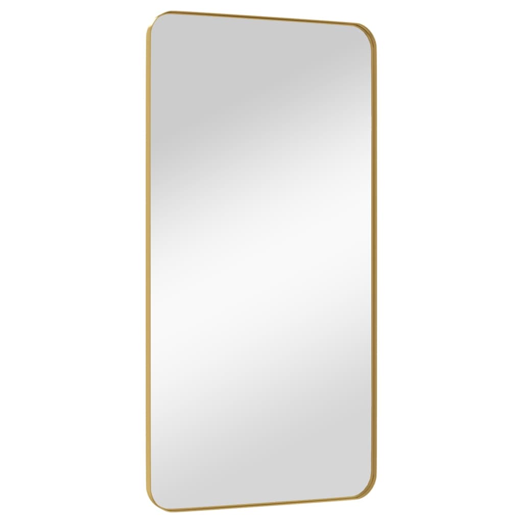 vidaXL Wall-mounted Mirror Gold 50x100 cm Rectangle | vidaXL.co.uk