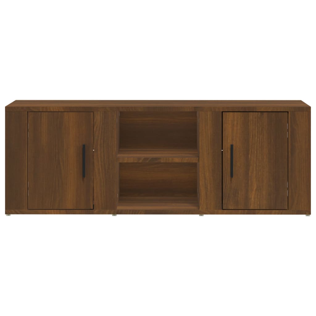 vidaXL TV Cabinet Brown Oak 100x31.5x35 cm Engineered Wood
