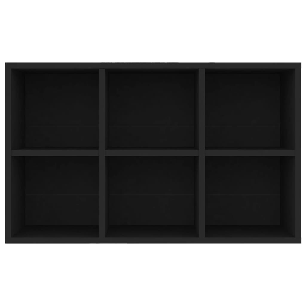 vidaXL Book Cabinet/Sideboard Black 66x30x98 cm Engineered Wood