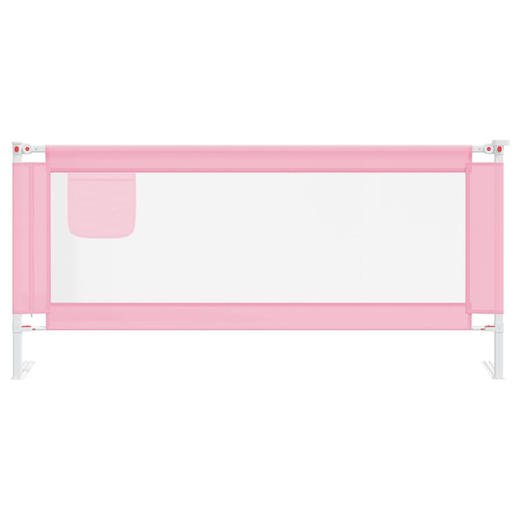 vidaXL Toddler Safety Bed Rail Pink 200x25 cm Fabric