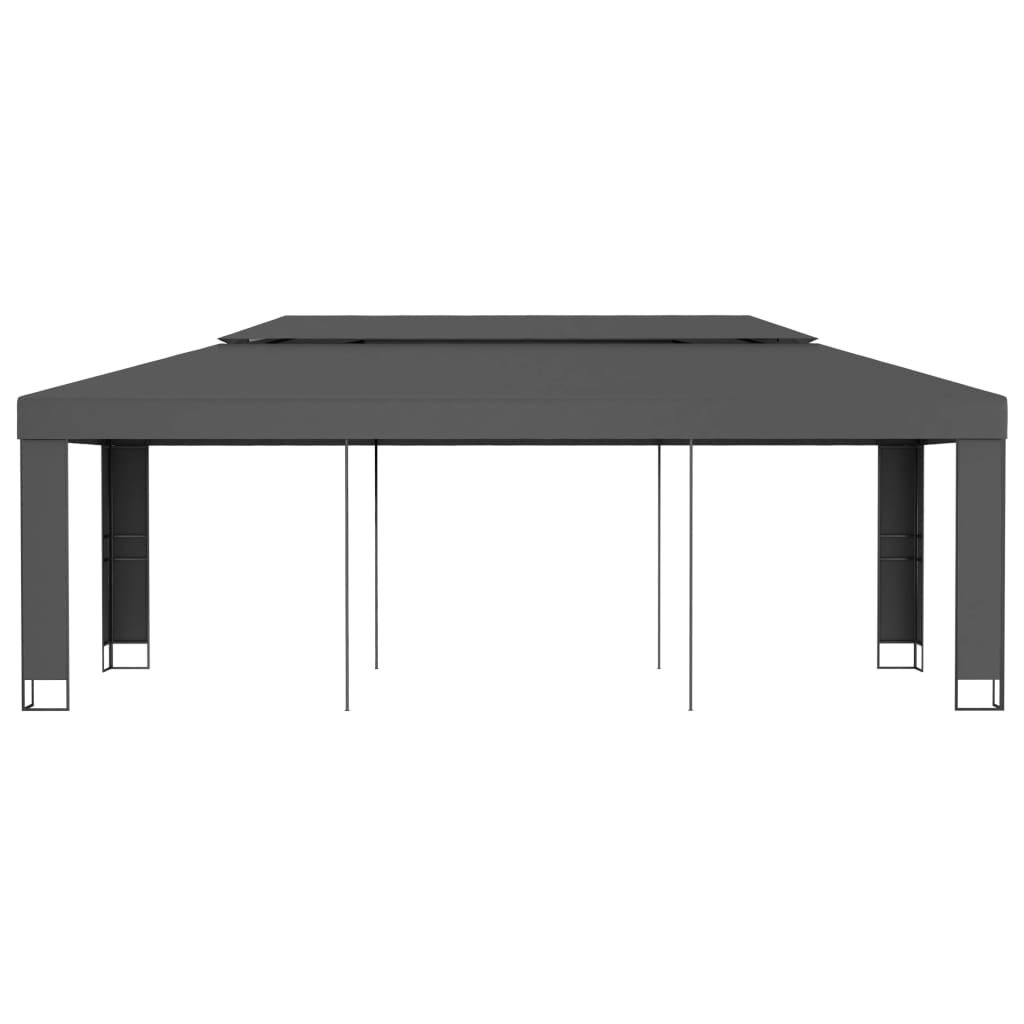 vidaXL Gazebo with Double Roof 3x6 m Anthracite