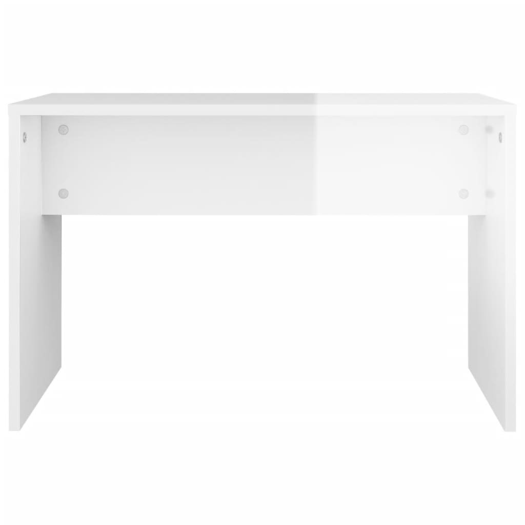 vidaXL Dressing Table Set High Gloss White 74.5x40x141 cm