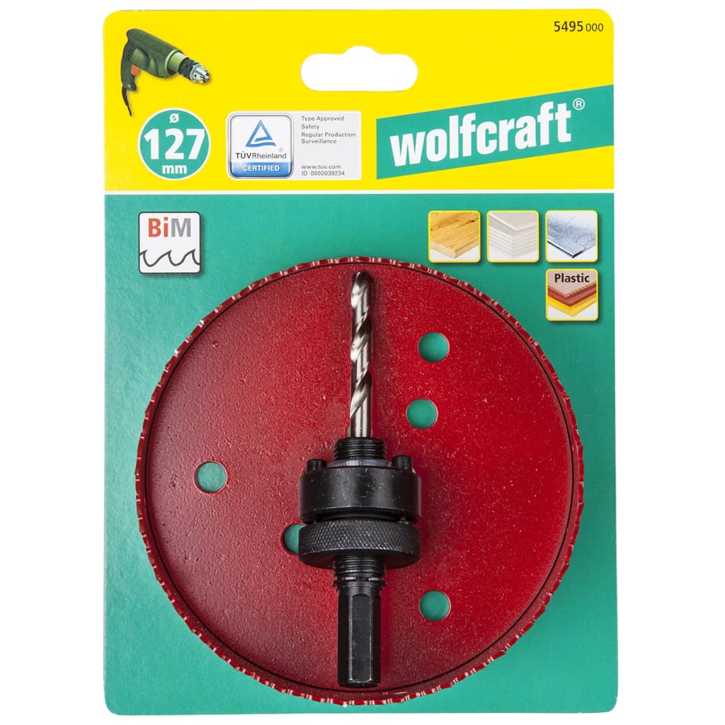 wolfcraft Hole Saw 127 mm Red 5495000