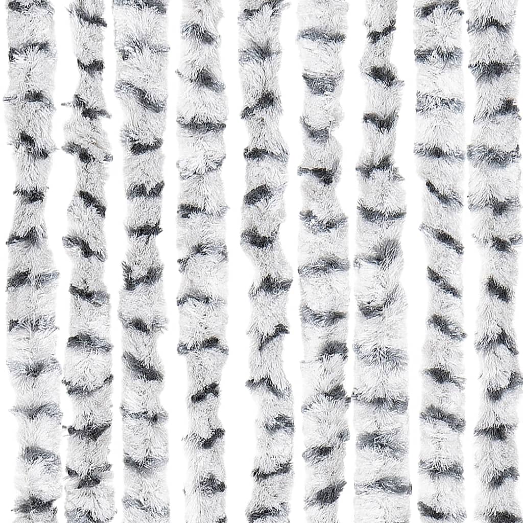 vidaXL Insect Curtain Light and Dark Grey 100x220 cm Chenille