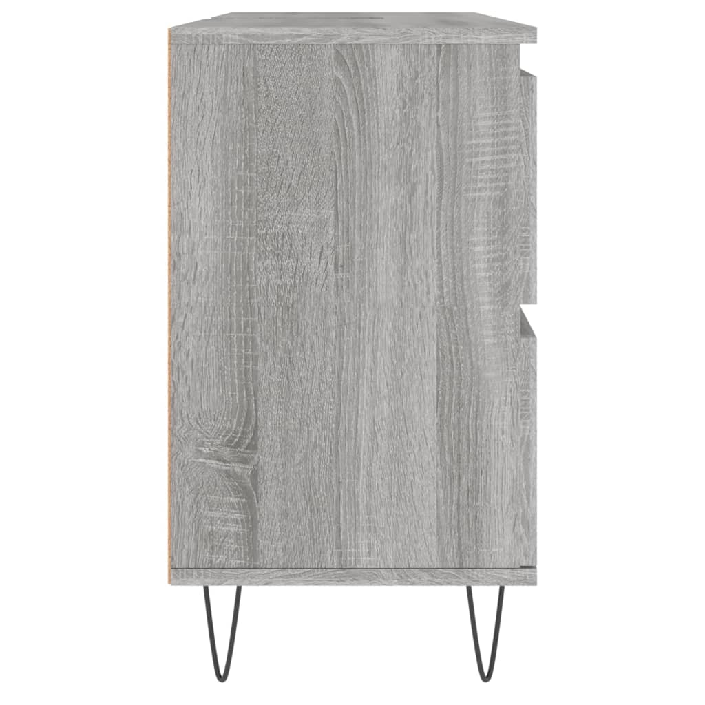 vidaXL Bathroom Cabinet Grey Sonoma 80x33x60 cm Engineered Wood