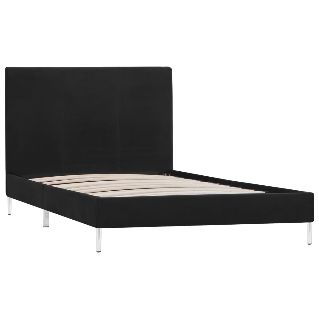 vidaXL Bed Frame Black Fabric 90x200 cm