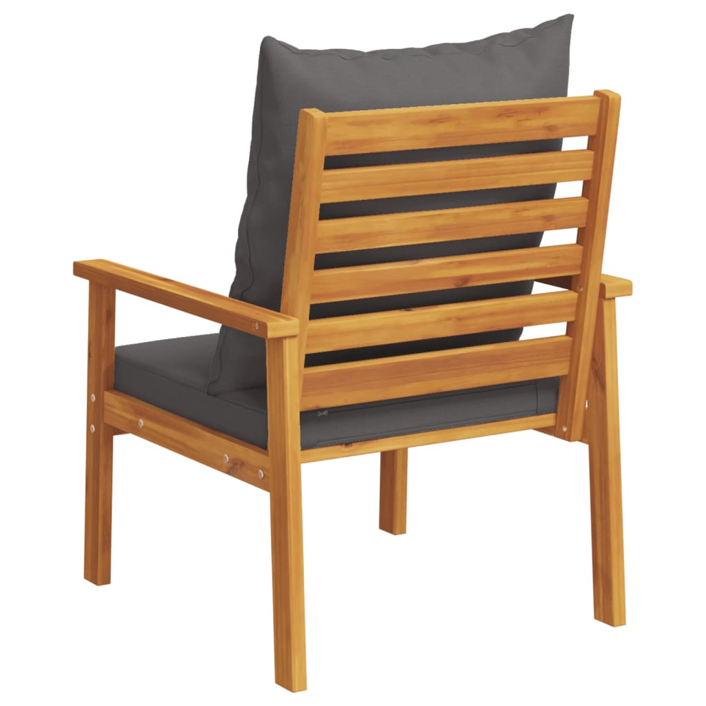 vidaXL Garden Sofa Chair 2pcs with Cushion Solid Wood Acacia