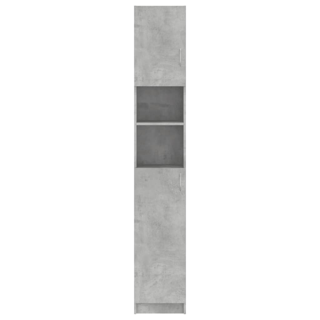 vidaXL Bathroom Cabinet Concrete Grey 32x25.5x190 cm Chipboard