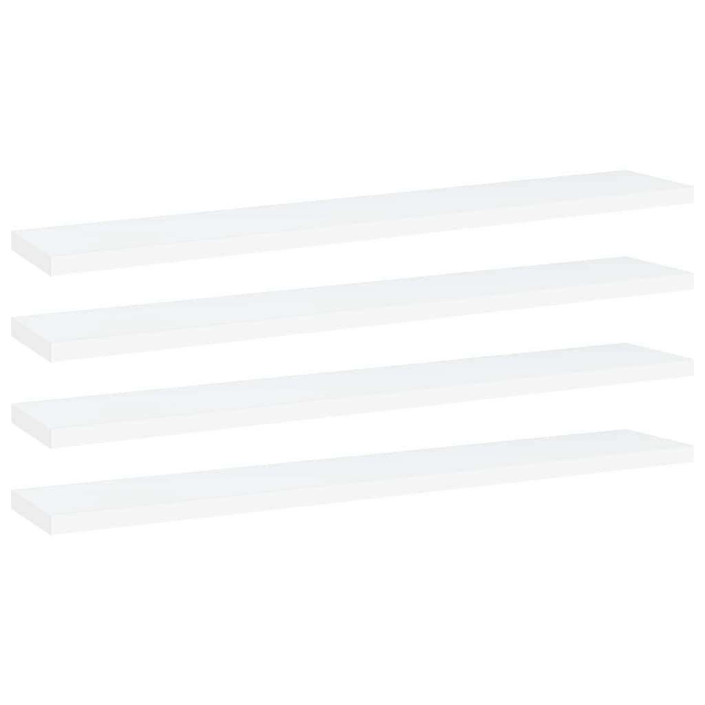 vidaXL Bookshelf Boards 4 pcs White 60x10x1.5 cm Engineered Wood