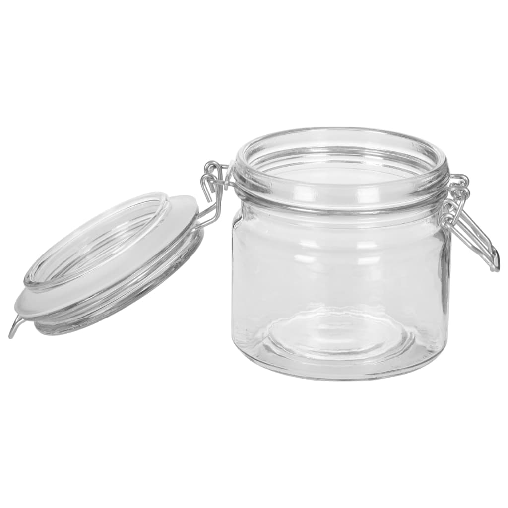 vidaXL Storage Jars with Clip Closure 6 pcs 500 ml