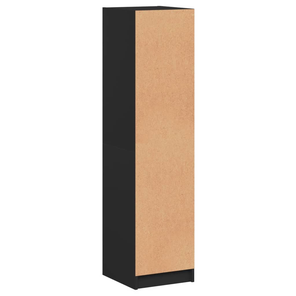 vidaXL Highboard with Glass Doors Black 35x37x142 cm