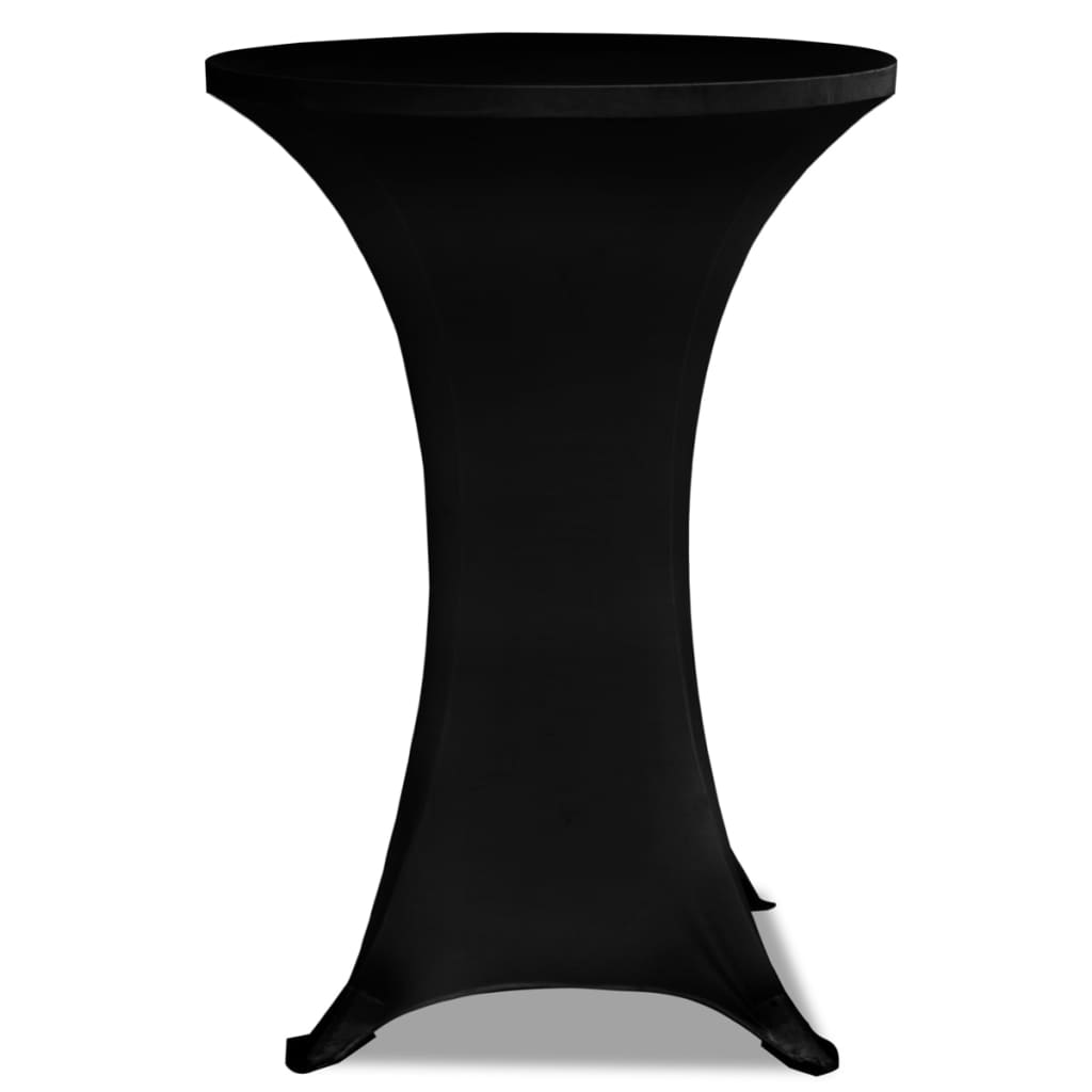 vidaXL Standing Table Cover Ø80 cm Black Stretch 4 pcs