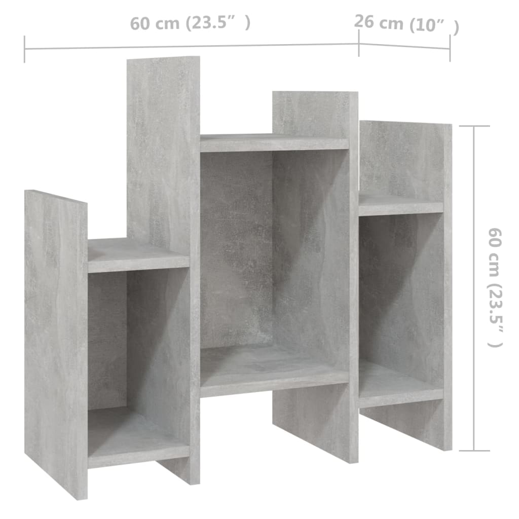 vidaXL Side Cabinet Concrete Grey 60x26x60 cm Engineered Wood