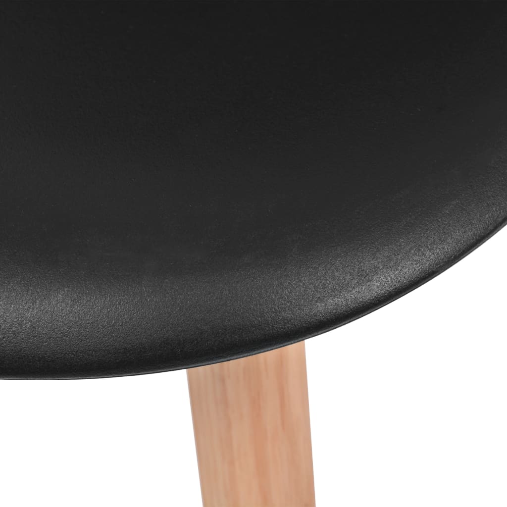 vidaXL Dining Chairs 4 pcs Black Plastic