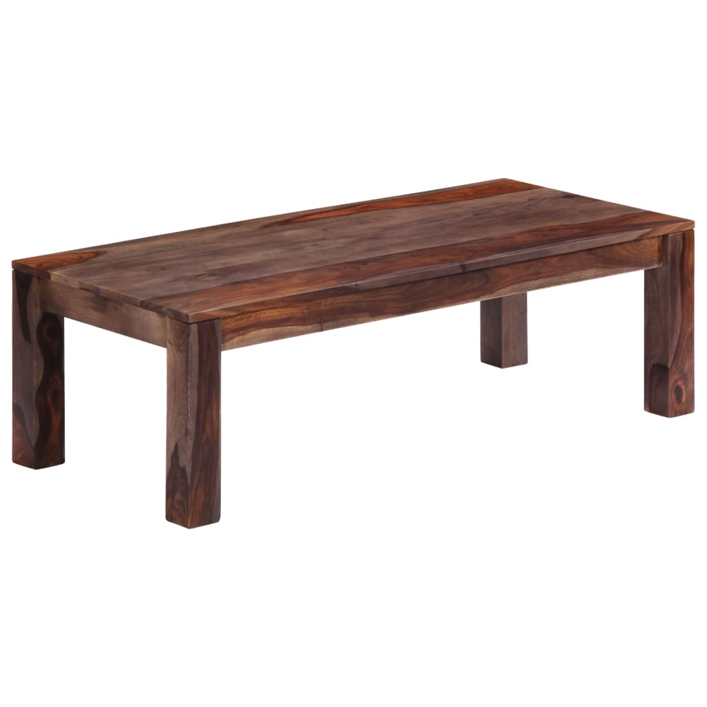 vidaXL Coffee Table Grey 110x50x35 cm Solid Sheesham Wood
