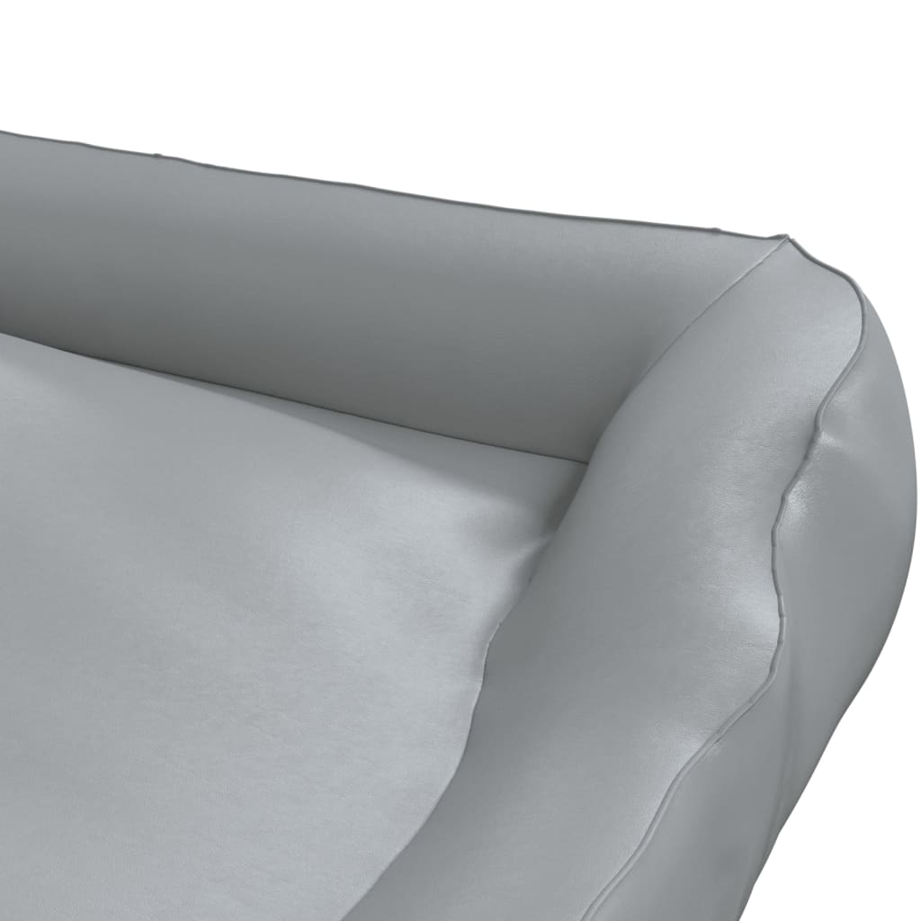 vidaXL Dog Bed Light Grey 80x68x23 cm Faux Leather
