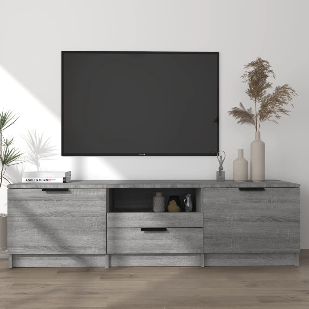vidaXL TV Cabinet Grey Sonoma 140x35x40 cm Engineered Wood