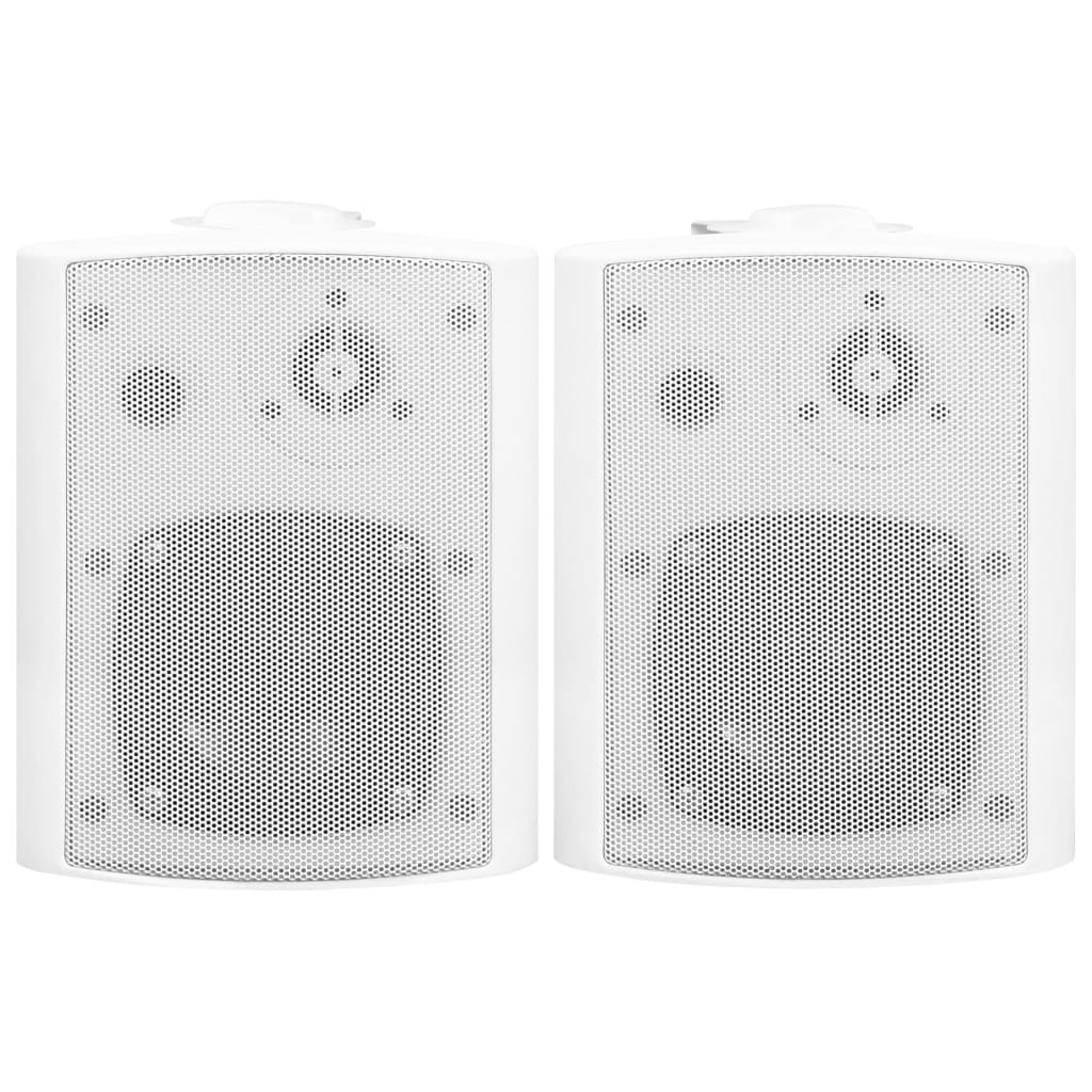 vidaXL Wall-mounted Stereo Speakers 2 pcs White Indoor Outdoor 80 W