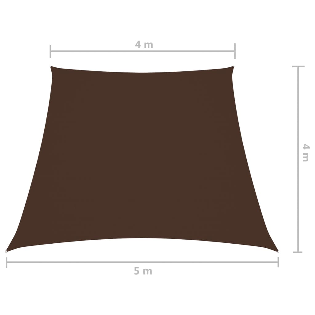vidaXL Sunshade Sail Oxford Fabric Trapezium 4/5x4 m Brown